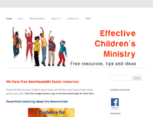 Tablet Screenshot of effectivechildrensministry.org